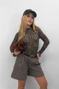 short con effetto spigato oxford